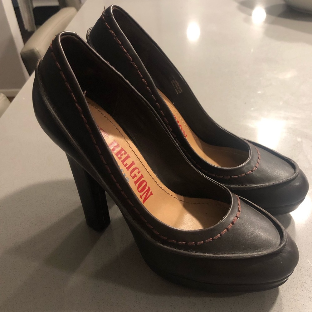 True Religion brown heels